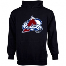 NHL Men's Old Time Hockey Colorado Avalanche Youth Big Logo Fleece Pullover Hoodie - Steel Blue