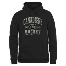 NHL Men's Montreal Canadiens Black Camo Stack Pullover Hoodie