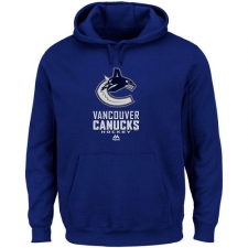 NHL Men's Vancouver Canucks Majestic Critical Victory VIII Fleece Hoodie - Blue