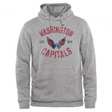 NHL Men's Washington Capitals Heritage Pullover Hoodie - Ash