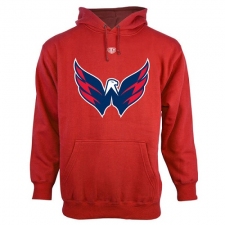 NHL Men's Washington Capitals Old Time Hockey Big Logo with Crest Pullover Hoodie - Red