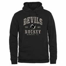 NHL Men's New Jersey Devils Black Camo Stack Pullover Hoodie