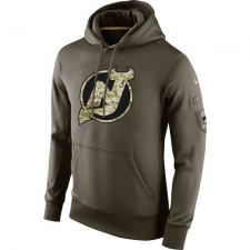 NHL Men's New Jersey Devils Nike Olive Salute To Service KO Performance Hoodie