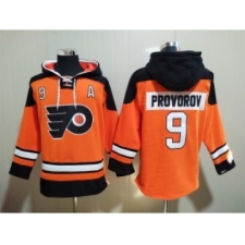 Men's Philadelphia Flyers #9 Ivan Provoro Orange Ageless Must-Have Lace-Up Pullover Hoodie