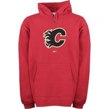NHL Men's Reebok Calgary Flames Primary Logo Hooded Sweatshirt