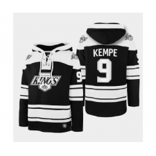 Men's Los Angeles Kings #9 Adrian Kempe Black Ageless Must-Have Lace-Up Pullover Hoodie