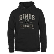 NHL Men's Los Angeles Kings Black Camo Stack Pullover Hoodie