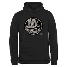 NHL Men's New York Islanders Black Rink Warrior Pullover Hoodie