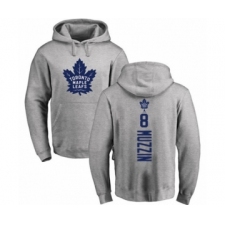 Hockey Toronto Maple Leafs #8 Jake Muzzin Ash Backer Pullover Hoodie
