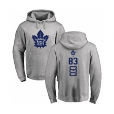 Hockey Toronto Maple Leafs #83 Cody Ceci Ash Backer Pullover Hoodie