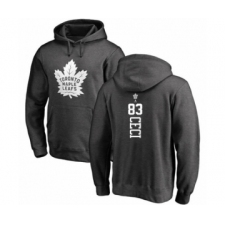 Hockey Toronto Maple Leafs #83 Cody Ceci Charcoal One Color Backer Pullover Hoodie