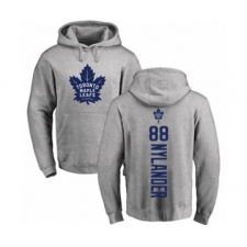 Hockey Toronto Maple Leafs #88 William Nylander Ash Backer Pullover Hoodie