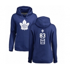 Hockey Women's Toronto Maple Leafs #83 Cody Ceci Royal Blue Backer Pullover Hoodie