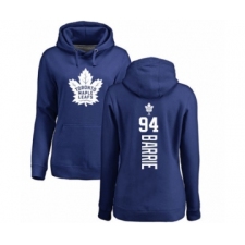 Hockey Women's Toronto Maple Leafs #94 Tyson Barrie Royal Blue Backer Pullover Hoodie