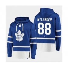 Men's Toronto Maple Leafs #88 William Nylander Blue All Stitched Sweatshirt Hoodie