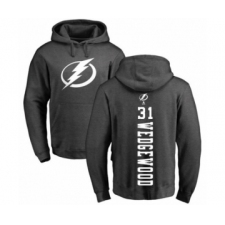 Hockey Tampa Bay Lightning #31 Scott Wedgewood Charcoal One Color Backer Pullover Hoodie