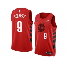 Men's Portland Trail Blazers #9 Jerami Grant 2022-23 Red Statement Edition Swingman Stitched Basketball Jersey