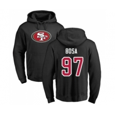 Football San Francisco 49ers #97 Nick Bosa Black Name & Number Logo Pullover Hoodie