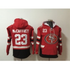 Men's San Francisco 49ers #23 Christian McCaffrey Red Black Ageless Must-Have Lace-Up Pullover Hoodie