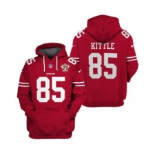 Men's San Francisco 49ers #85 George Kittle 2021 75th Anniversary Alternate Pullover Football Hoodie