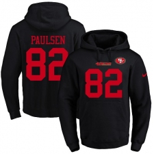 NFL Men's Nike San Francisco 49ers #82 Logan Paulsen Black Name & Number Pullover Hoodie