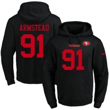 NFL Men's Nike San Francisco 49ers #91 Arik Armstead Black Name & Number Pullover Hoodie