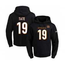 Football Men's Cincinnati Bengals #19 Auden Tate Black Name & Number Pullover Hoodie