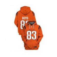 Men's Cincinnati Bengals #83 Tyler Boyd 2021 Orange Pullover Football Hoodie
