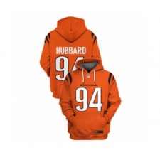 Men's Cincinnati Bengals #94 Sam Hubbard 2021 Orange Pullover Football Hoodie