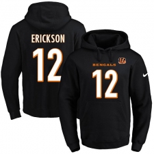 NFL Men's Nike Cincinnati Bengals #12 Alex Erickson Black Name & Number Pullover Hoodie