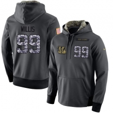 NFL Men's Nike Cincinnati Bengals #99 Jordan Willis Stitched Black Anthracite Salute to Service Player Performance Hoodie