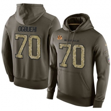 NFL Nike Cincinnati Bengals #70 Cedric Ogbuehi Green Salute To Service Men's Pullover Hoodie