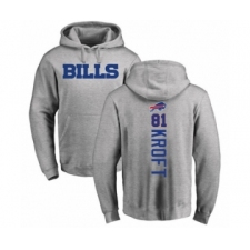 Football Buffalo Bills #81 Tyler Kroft Ash Backer Pullover Hoodie