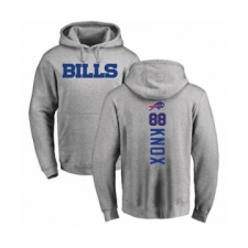 Football Buffalo Bills #88 Dawson Knox Ash Backer Pullover Hoodie