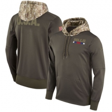 NFL Men's Buffalo Bills Nike Olive Salute to Service Sideline Therma Pullover Hoodie