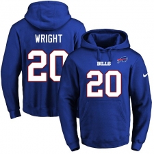 NFL Men's Nike Buffalo Bills #20 Shareece Wright Royal Blue Name & Number Pullover Hoodie