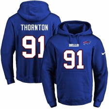 NFL Men's Nike Buffalo Bills #91 Cedric Thornton Royal Blue Name & Number Pullover Hoodie