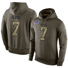 NFL Nike Buffalo Bills #7 Doug Flutie Green Salute To Service Men's Pullover Hoodie