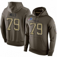 NFL Nike Buffalo Bills #79 Jordan Mills Green Salute To Service Men's Pullover Hoodie