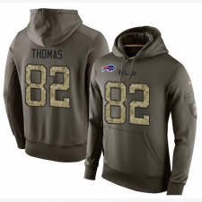 NFL Nike Buffalo Bills #82 Logan Thomas Green Salute To Service Men's Pullover Hoodie