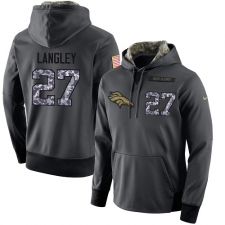 NFL Men's Nike Denver Broncos #27 Brendan Langley Stitched Black Anthracite Salute to Service Player Performance Hoodie