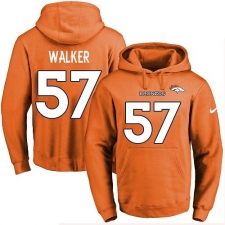 NFL Men's Nike Denver Broncos #57 Demarcus Walker Orange Name & Number Pullover Hoodie