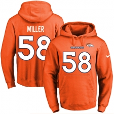 NFL Men's Nike Denver Broncos #58 Von Miller Orange Name & Number Pullover Hoodie