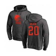 Football Cleveland Browns #20 Howard Wilson Ash One Color Pullover Hoodie