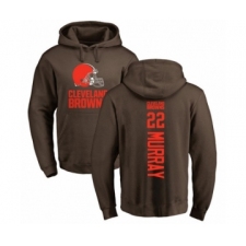 Football Cleveland Browns #22 Eric Murray Brown Backer Pullover Hoodie
