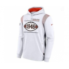 Men's Cleveland Browns 1946 75th Anniversary White Pullover Football Hoodie