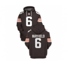 Men's Cleveland Browns #6 Baker Mayfield 2021 New Brown Pullover Football Hoodie