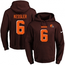 NFL Men's Nike Cleveland Browns #6 Cody Kessler Brown Name & Number Pullover Hoodie