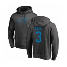 Football Carolina Panthers #3 Will Grier Ash One Color Pullover Hoodie