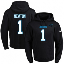 NFL Men's Nike Carolina Panthers #1 Cam Newton Black Name & Number Pullover Hoodie